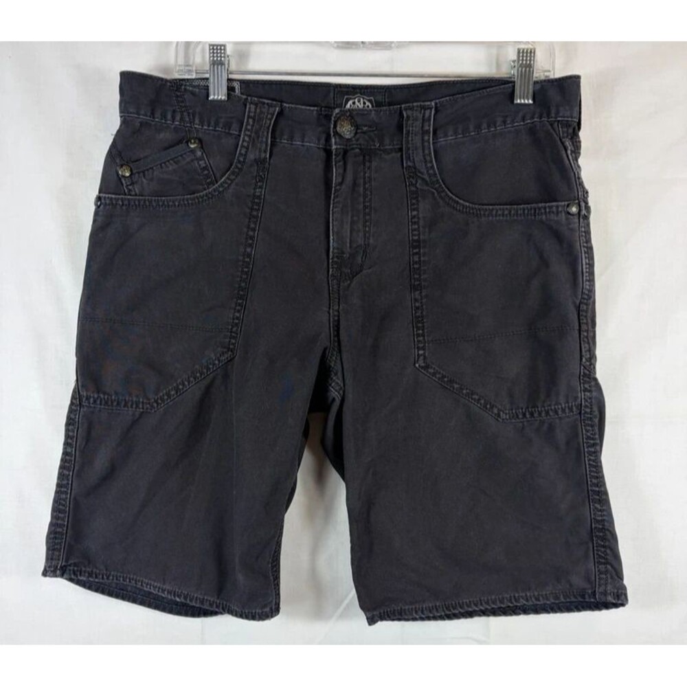 Rock & Republic Shorts Cargo Riveted Baggy Black Men’s Size 32 Summer Y2K Casual